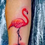 Фото тату розовый фламинго 26,09,2021 - №0458 - flamingo tattoo - tatufoto.com