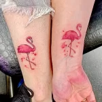 Фото тату розовый фламинго 26,09,2021 - №0462 - flamingo tattoo - tatufoto.com