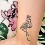 Фото тату розовый фламинго 26,09,2021 - №0473 - flamingo tattoo - tatufoto.com