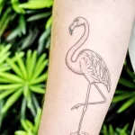 Фото тату розовый фламинго 26,09,2021 - №0480 - flamingo tattoo - tatufoto.com