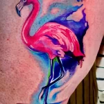 Фото тату розовый фламинго 26,09,2021 - №0506 - flamingo tattoo - tatufoto.com