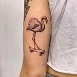 Фото тату розовый фламинго 26,09,2021 - №0516 - flamingo tattoo - tatufoto.com