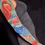 Фото тату розовый фламинго 26,09,2021 - №0518 - flamingo tattoo - tatufoto.com