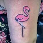 Фото тату розовый фламинго 26,09,2021 - №0537 - flamingo tattoo - tatufoto.com