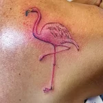 Фото тату розовый фламинго 26,09,2021 - №0545 - flamingo tattoo - tatufoto.com