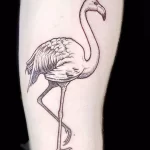 Фото тату розовый фламинго 26,09,2021 - №0594 - flamingo tattoo - tatufoto.com