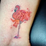 Фото тату розовый фламинго 26,09,2021 - №0606 - flamingo tattoo - tatufoto.com