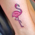Фото тату розовый фламинго 26,09,2021 - №0607 - flamingo tattoo - tatufoto.com