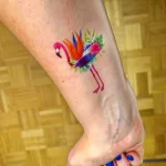 Фото тату розовый фламинго 26,09,2021 - №0638 - flamingo tattoo - tatufoto.com