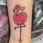 Фото тату розовый фламинго 26,09,2021 - №0663 - flamingo tattoo - tatufoto.com