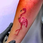 Фото тату розовый фламинго 26,09,2021 - №0697 - flamingo tattoo - tatufoto.com