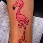 Фото тату розовый фламинго 26,09,2021 - №0705 - flamingo tattoo - tatufoto.com