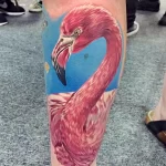 Фото тату розовый фламинго 26,09,2021 - №0707 - flamingo tattoo - tatufoto.com
