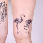 Фото тату розовый фламинго 26,09,2021 - №0709 - flamingo tattoo - tatufoto.com