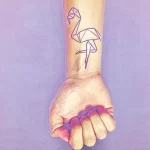 Фото тату розовый фламинго 26,09,2021 - №0715 - flamingo tattoo - tatufoto.com