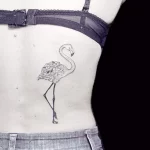 Фото тату розовый фламинго 26,09,2021 - №0726 - flamingo tattoo - tatufoto.com