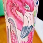 Фото тату розовый фламинго 26,09,2021 - №0731 - flamingo tattoo - tatufoto.com