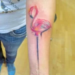 Фото тату розовый фламинго 26,09,2021 - №0742 - flamingo tattoo - tatufoto.com