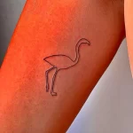 Фото тату розовый фламинго 26,09,2021 - №0747 - flamingo tattoo - tatufoto.com