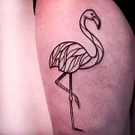 Фото тату розовый фламинго 26,09,2021 - №0751 - flamingo tattoo - tatufoto.com