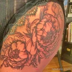 Фото пример рисунка тату цветок пион 16,10,2021 - №0045 - peony tattoo - tatufoto.com