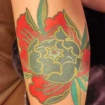 Фото пример рисунка тату цветок пион 16,10,2021 - №0056 - peony tattoo - tatufoto.com