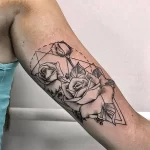 Фото пример рисунка тату цветок пион 16,10,2021 - №0064 - peony tattoo - tatufoto.com