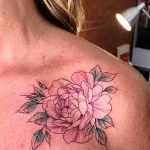 Фото пример рисунка тату цветок пион 16,10,2021 - №0105 - peony tattoo - tatufoto.com
