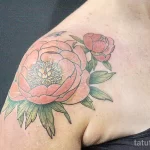 Фото пример рисунка тату цветок пион 16,10,2021 - №0114 - peony tattoo - tatufoto.com