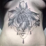 Фото пример рисунка тату цветок пион 16,10,2021 - №0125 - peony tattoo - tatufoto.com