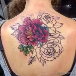 Фото пример рисунка тату цветок пион 16,10,2021 - №0126 - peony tattoo - tatufoto.com
