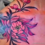 Фото пример рисунка тату цветок пион 16,10,2021 - №0159 - peony tattoo - tatufoto.com