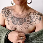 Фото пример рисунка тату цветок пион 16,10,2021 - №0229 - peony tattoo - tatufoto.com