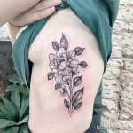 Фото пример рисунка тату цветок пион 16,10,2021 - №0232 - peony tattoo - tatufoto.com