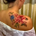 Фото пример рисунка тату цветок пион 16,10,2021 - №0240 - peony tattoo - tatufoto.com