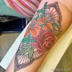 Фото пример рисунка тату цветок пион 16,10,2021 - №0255 - peony tattoo - tatufoto.com