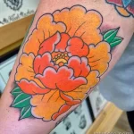 Фото пример рисунка тату цветок пион 16,10,2021 - №0273 - peony tattoo - tatufoto.com