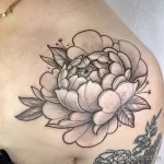 Фото пример рисунка тату цветок пион 16,10,2021 - №0283 - peony tattoo - tatufoto.com