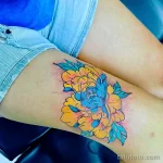 Фото пример рисунка тату цветок пион 16,10,2021 - №0286 - peony tattoo - tatufoto.com