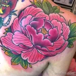 Фото пример рисунка тату цветок пион 16,10,2021 - №0308 - peony tattoo - tatufoto.com
