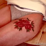 Фото пример рисунка тату цветок пион 16,10,2021 - №0318 - peony tattoo - tatufoto.com