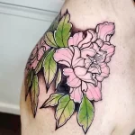 Фото пример рисунка тату цветок пион 16,10,2021 - №0349 - peony tattoo - tatufoto.com