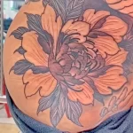 Фото пример рисунка тату цветок пион 16,10,2021 - №0355 - peony tattoo - tatufoto.com
