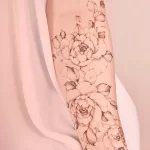 Фото пример рисунка тату цветок пион 16,10,2021 - №0365 - peony tattoo - tatufoto.com