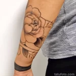 Фото пример рисунка тату цветок пион 16,10,2021 - №0367 - peony tattoo - tatufoto.com