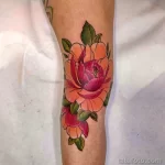 Фото пример рисунка тату цветок пион 16,10,2021 - №0374 - peony tattoo - tatufoto.com