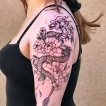 Фото пример рисунка тату цветок пион 16,10,2021 - №0383 - peony tattoo - tatufoto.com