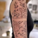 Фото пример рисунка тату цветок пион 16,10,2021 - №0414 - peony tattoo - tatufoto.com