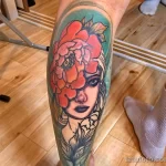 Фото пример рисунка тату цветок пион 16,10,2021 - №0442 - peony tattoo - tatufoto.com
