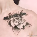 Фото пример рисунка тату цветок пион 16,10,2021 - №0445 - peony tattoo - tatufoto.com